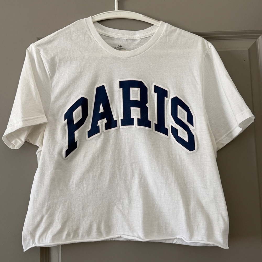 Nordstrom White Tee with Navy Lettering